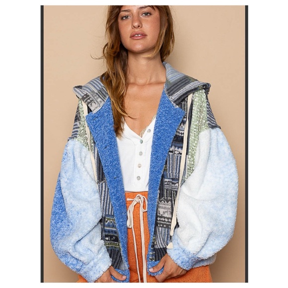 CLEARANCE $45 start No. 114 POL hooded fleece jacket - Picture 7 of 8